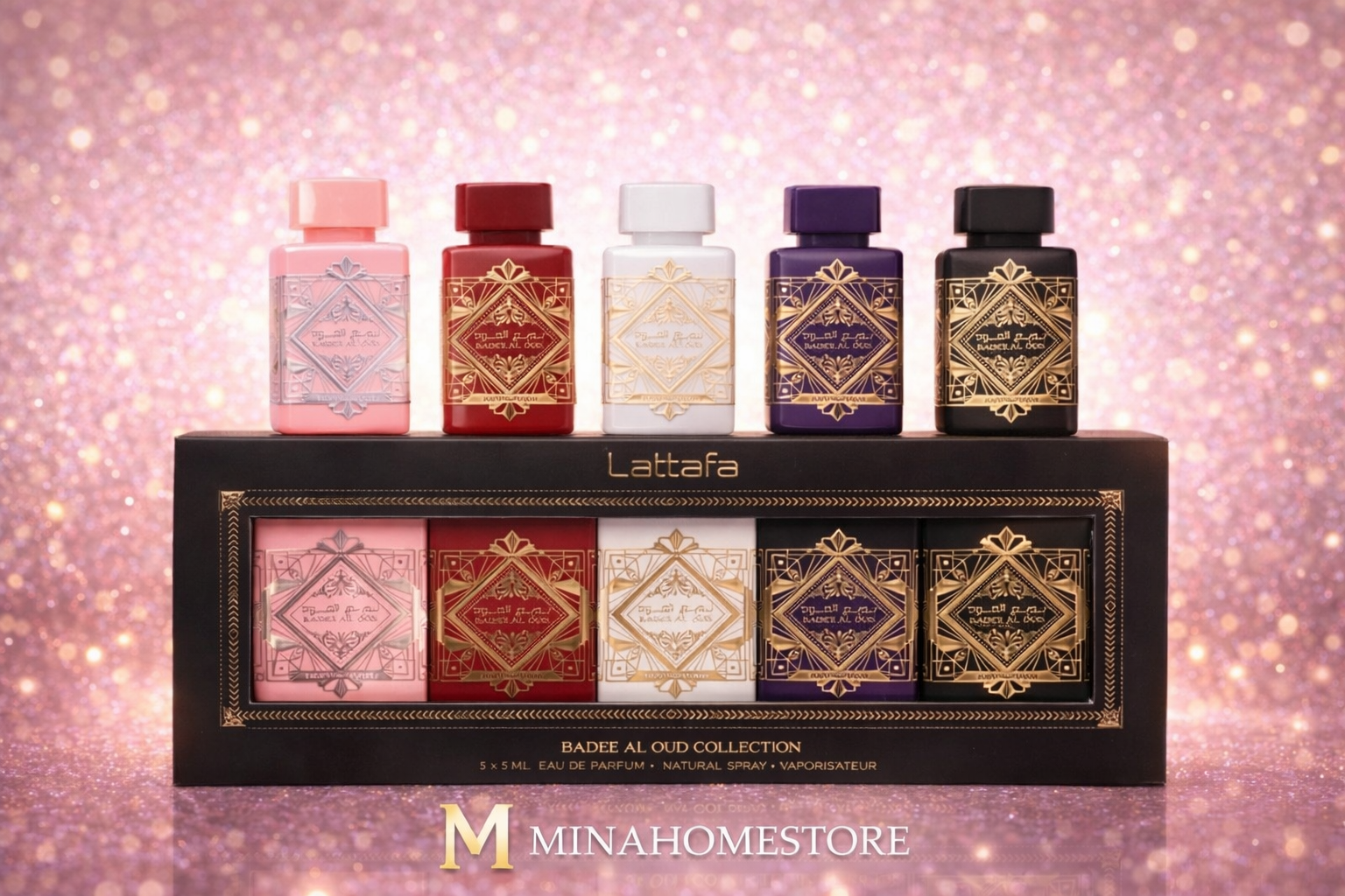 Coffret mini parfums – Sélection- Badee Al Oud-Lattafa - MinaHomeStore