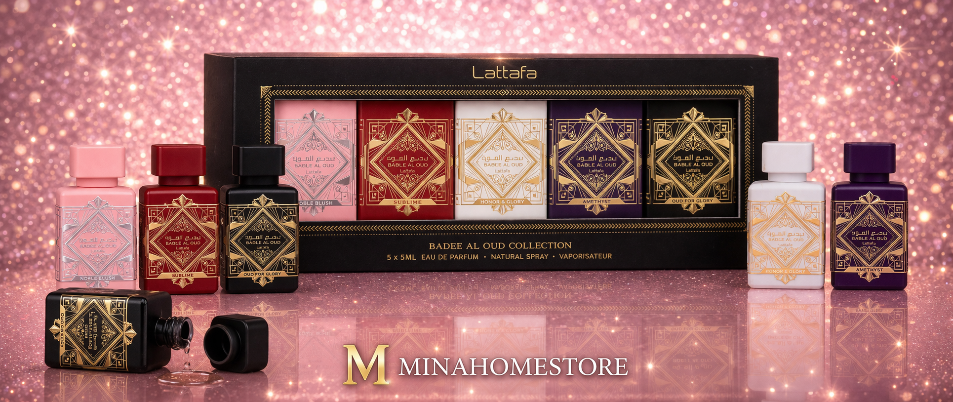 Coffret mini parfums – Sélection- Badee Al Oud-Lattafa - MinaHomeStore