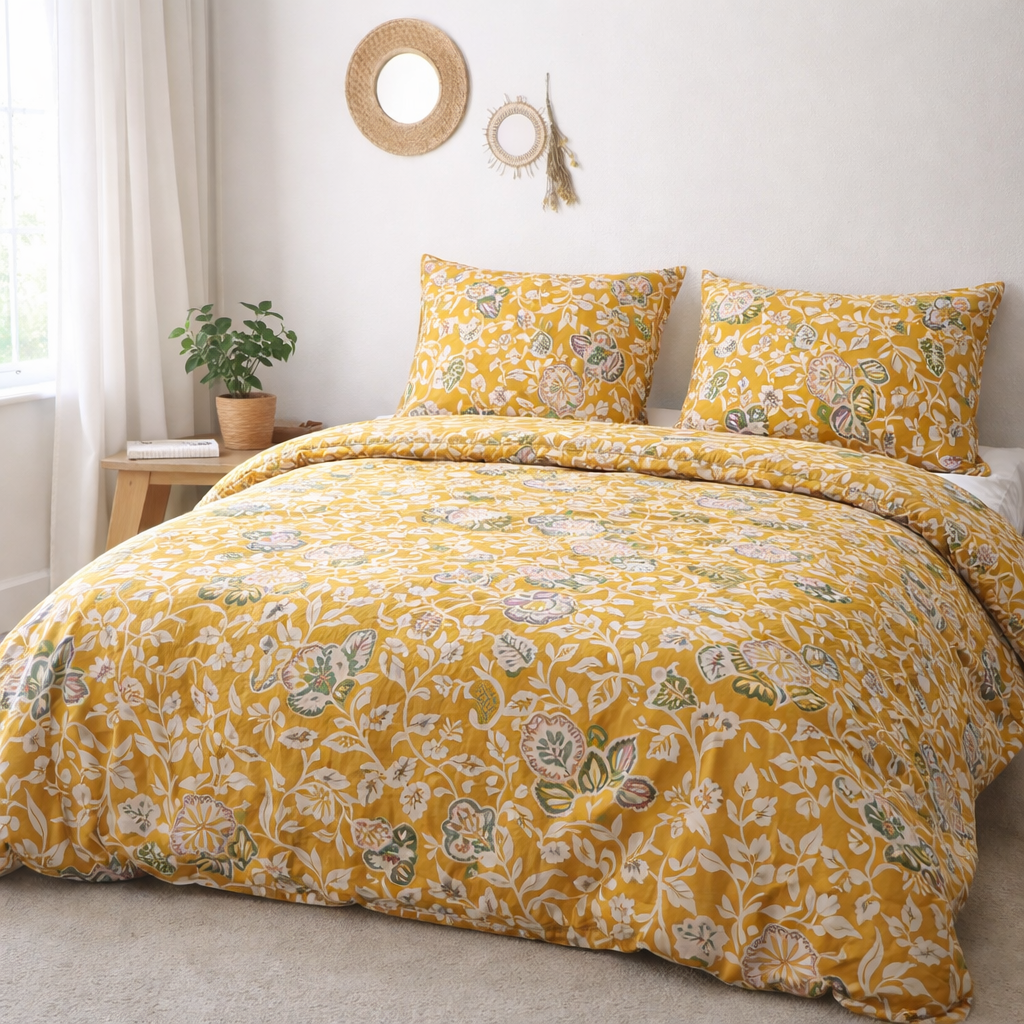 Parure de lit 220x240 cm – 100% coton motif floral | TODAY Linge de Maison - MinaHomeStore