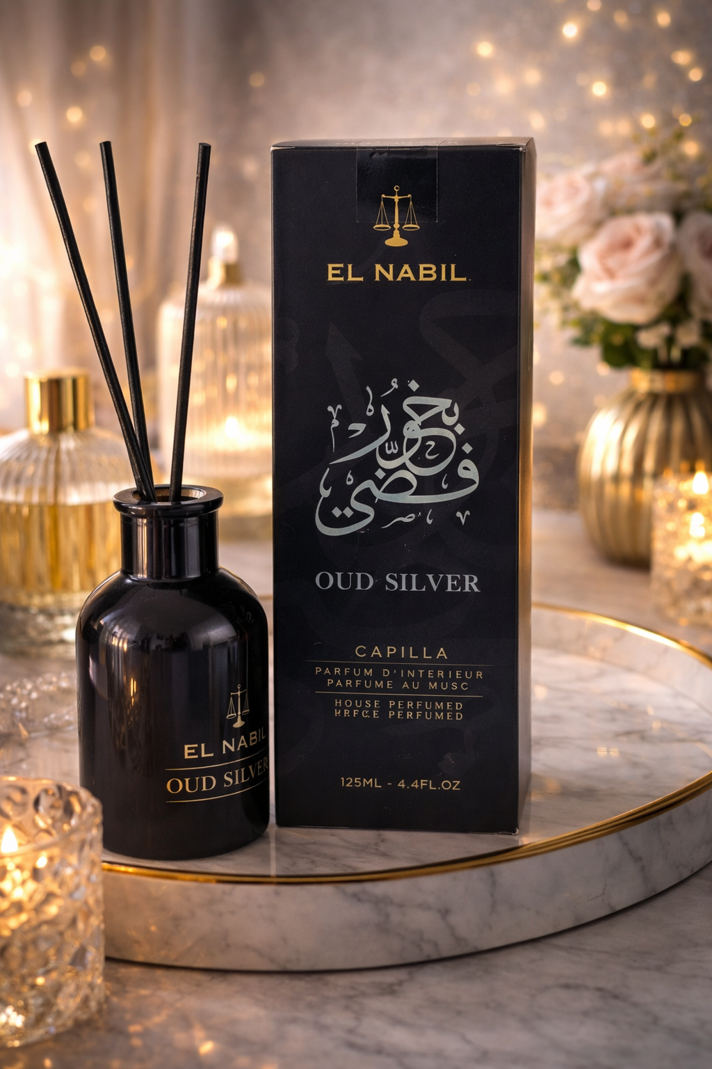 Parfum d’intérieur Oud Silver – Élégance & raffinement-El nabil - MinaHomeStore