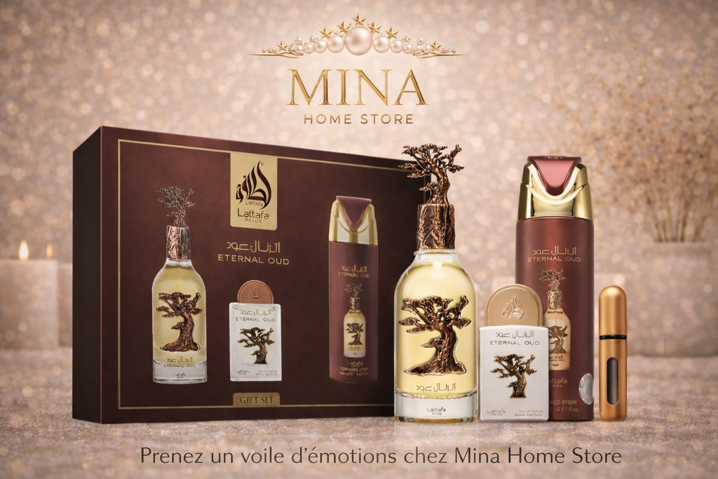 Coffret Parfum- Eternal Oud- Lattafa - MinaHomeStore