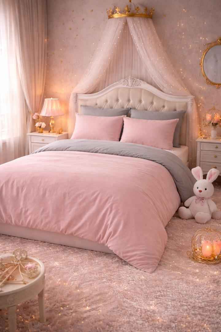Parure de lit complète 6 pièces 100% coton – Élégance & confort absolu