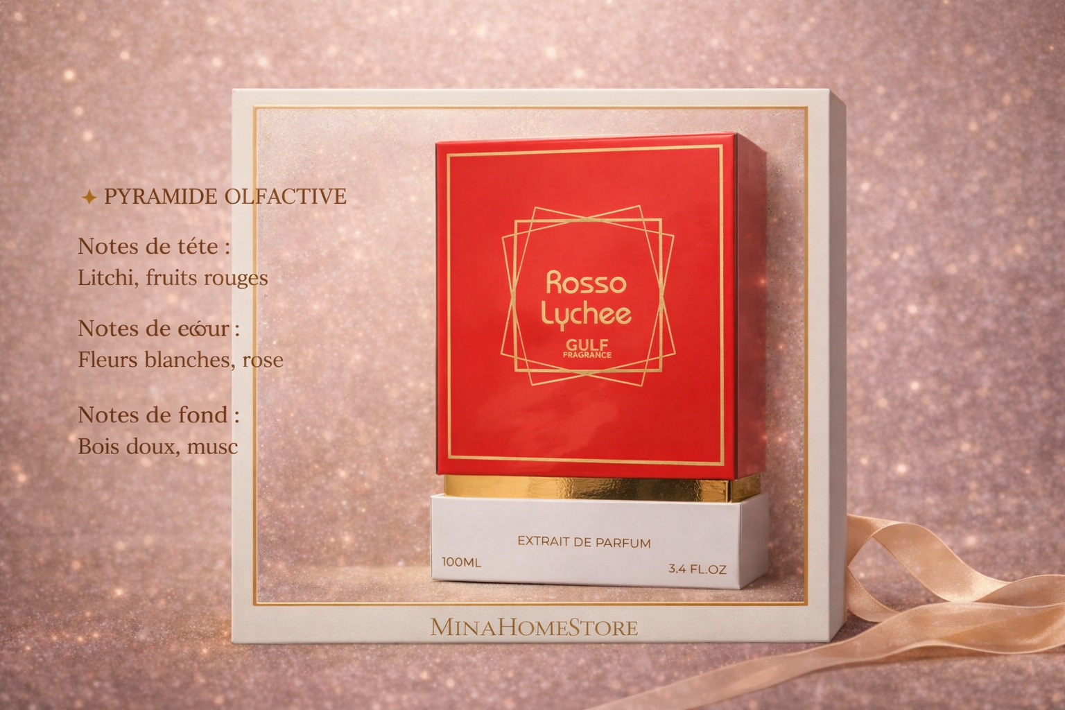 Extrait de Parfum - ROSSO LYCHEE – Gulf Fragrance - MinaHomeStore