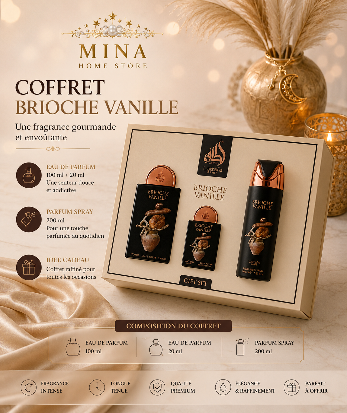 COFFRET BRIOCHE VANILLE – Lattafa Pride | Coffret Cadeau
