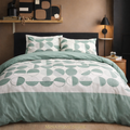 Parure de lit réversible 220x240 cm – Design géométrique vert | TODAY - MinaHomeStore