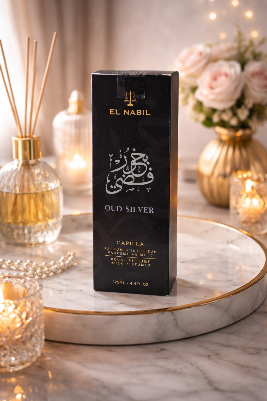 Parfum d’intérieur Oud Silver – Élégance & raffinement-El nabil - MinaHomeStore