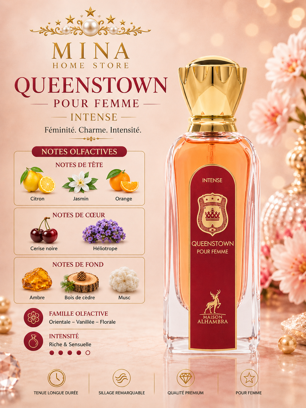 QUEENSTOWN POUR FEMME INTENSE – Maison Alhambra | Eau de Parfum 100 ml