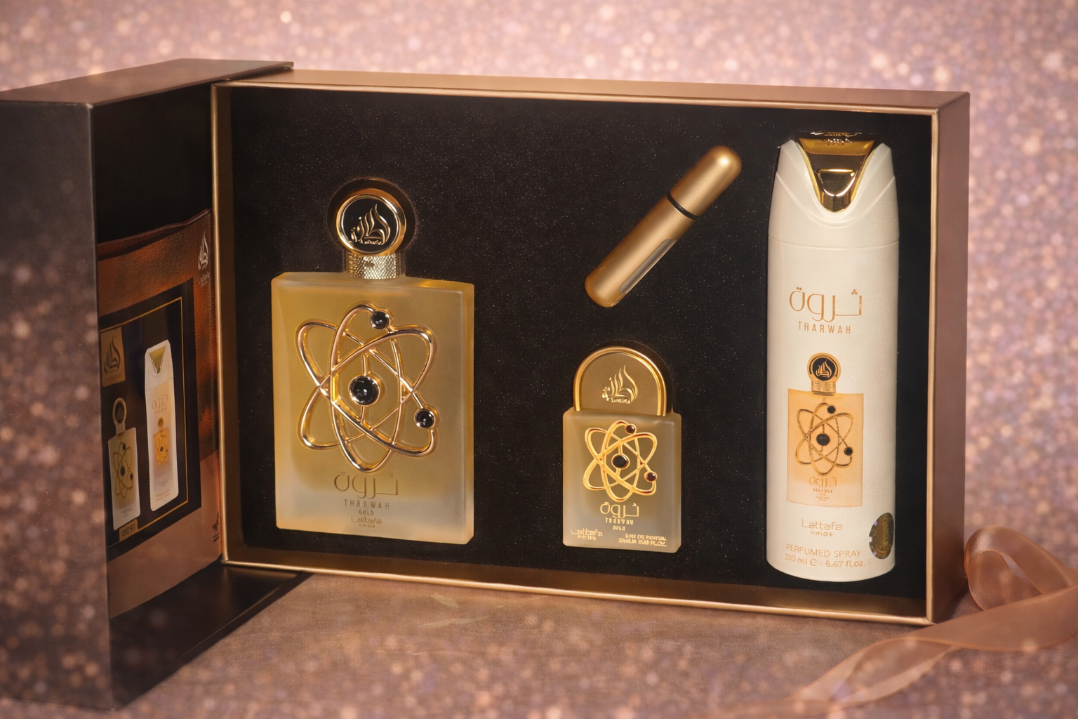 COFFRET PARFUM THARWAH GOLD – LATTAFA - MinaHomeStore