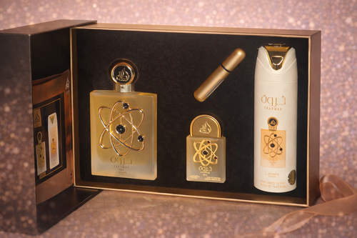 COFFRET PARFUM THARWAH GOLD – LATTAFA - MinaHomeStore