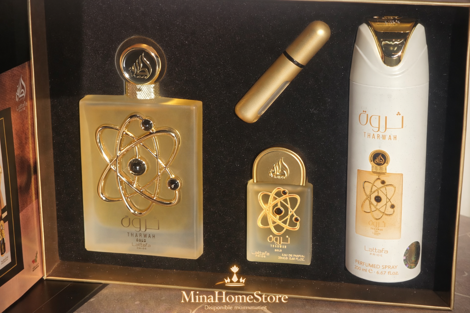 COFFRET PARFUM THARWAH GOLD – LATTAFA - MinaHomeStore