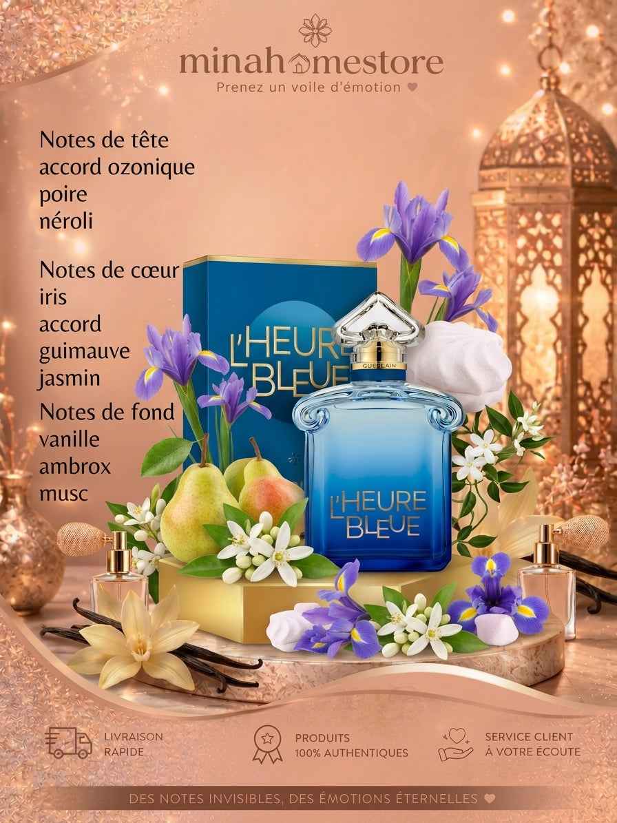 L’Heure Bleue par Guerlain – Eau de Parfum Rechargeable 100ml | Minahomestore